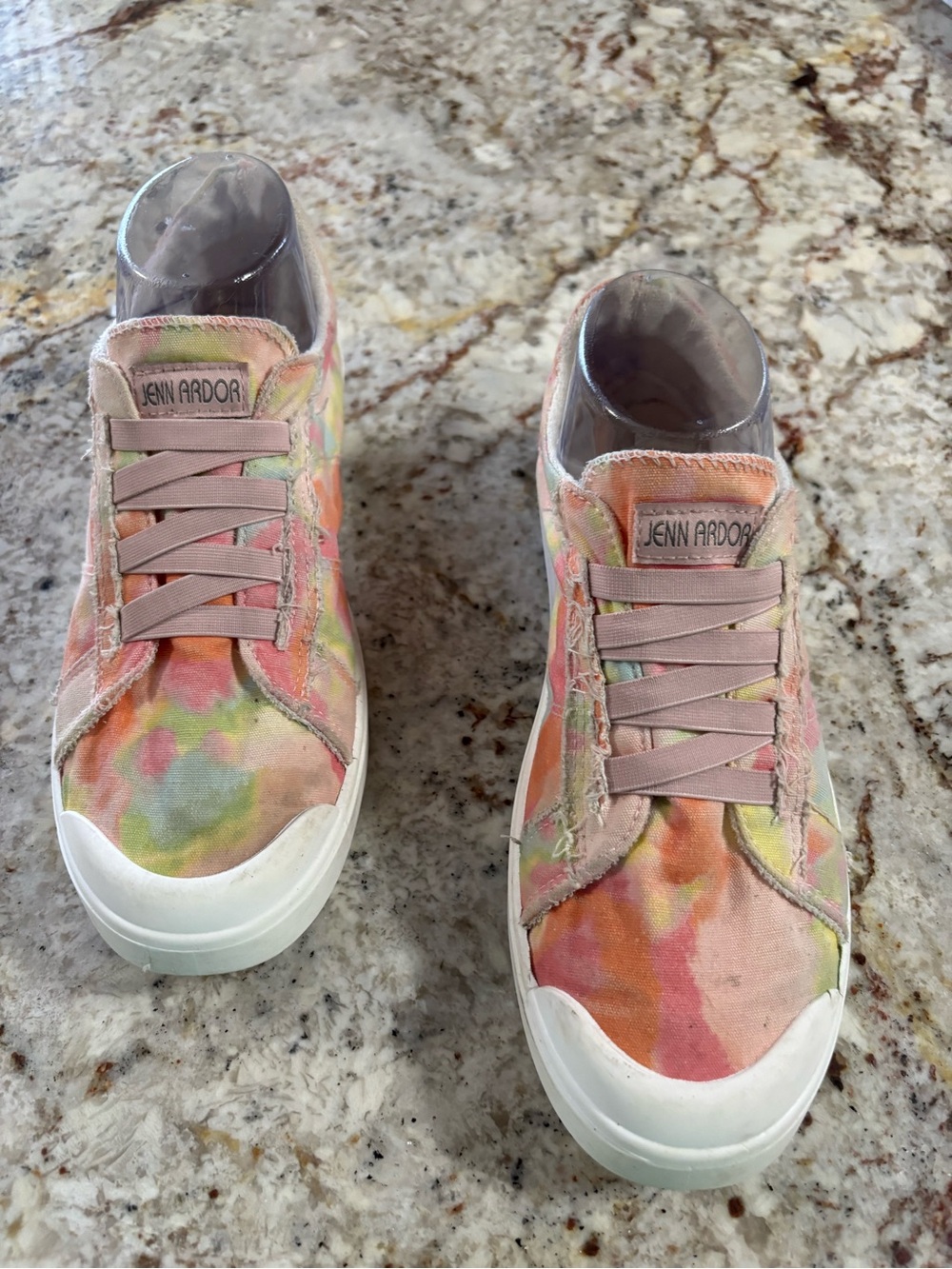 Jenn Ardor Women's Pastel Tie-Dye Low Top Sneakers